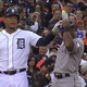 Illustration for article titled Miguel Cabrera Touches Adrian Beltre's Head; Beltre Flips Out